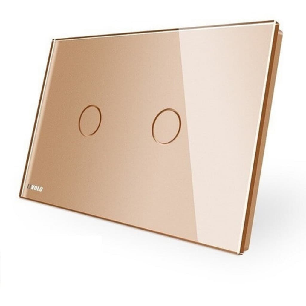 Interruptor Touch Screen Livolo Rf 2 Vias Entrada Controle - Gold