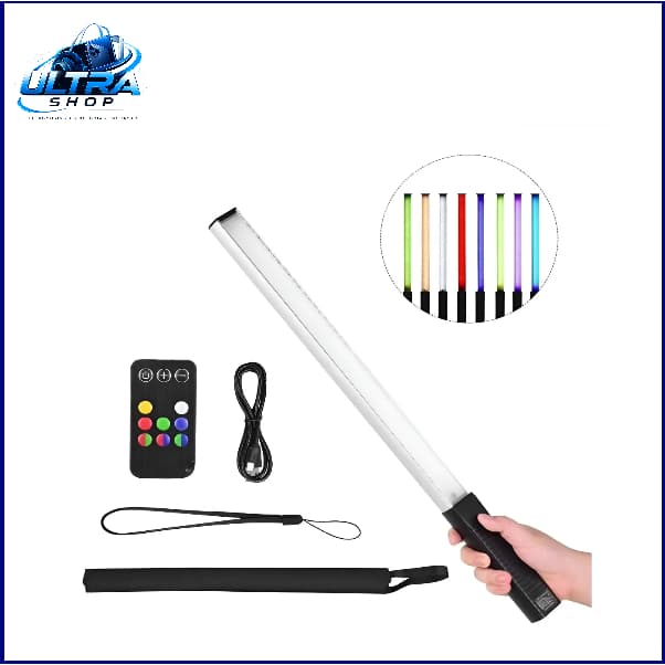 Bastão Led Luz de Preenchimento Rgb Luxceo Q508a Profissional Com Controle Remoto