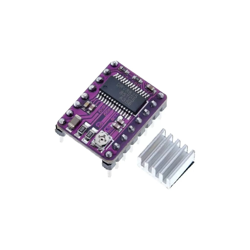 Driver DRV8825 Motor de Passo – 8–45V 2,5A com Dissipador para CNC e Impressoras 3D Controle Preciso de Motores MEMEA DV