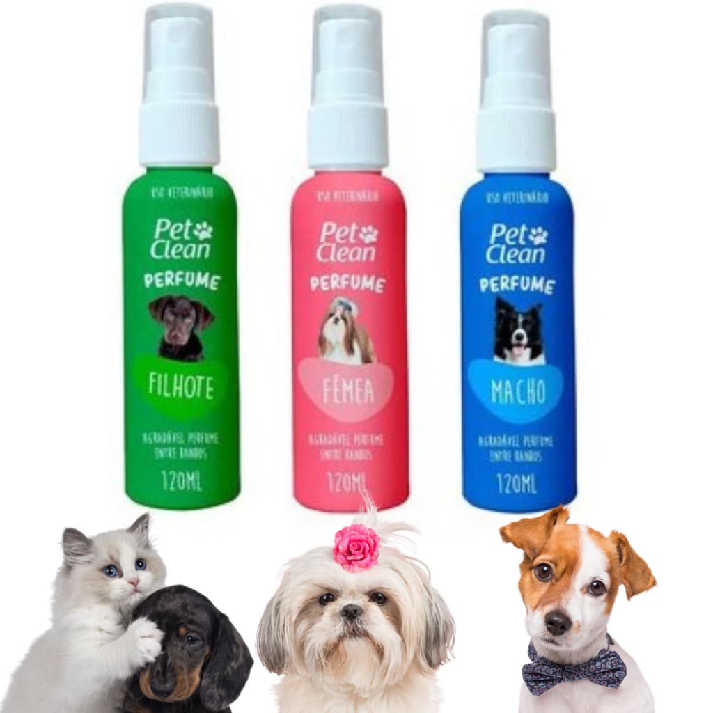 Perfume Colônia Pet Clean Cachorro Gato Cão Pet 120ml