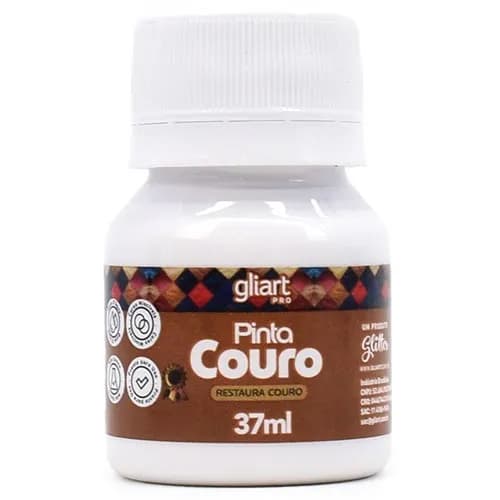 Tinta para Couro BRANCO Gliart, 37 ml