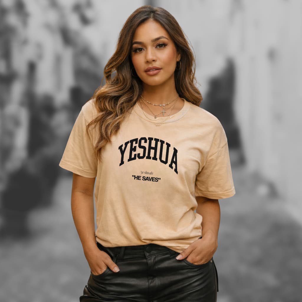Camiseta Estampada Yeshua Moda Evangélica 100% Algodão Casual Promoção