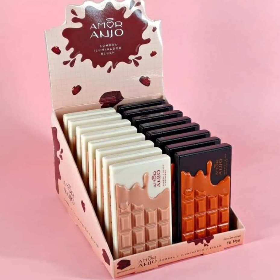Paleta de Blush Sombra Iluminador Choco Amor Anjo