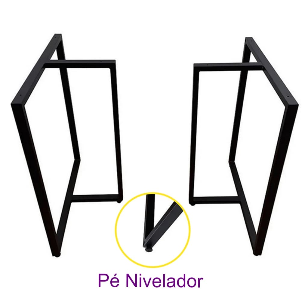 2 Pés De Mesa Estilo Industrial Escritório Casa E Clinica