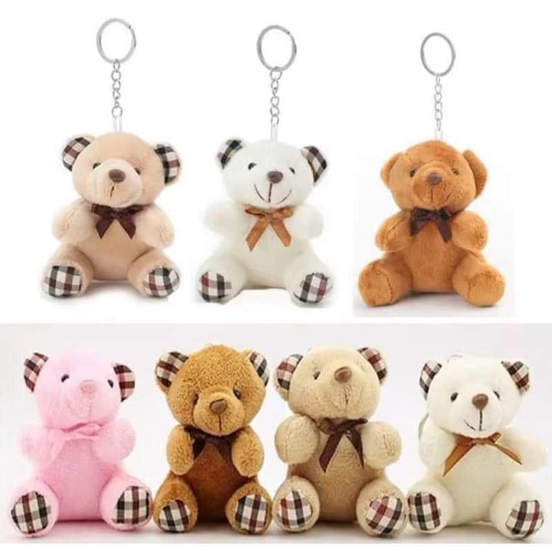 Kit 12 uns Chaveiro Com Pingente De Urso Ttedy De Pelúcia