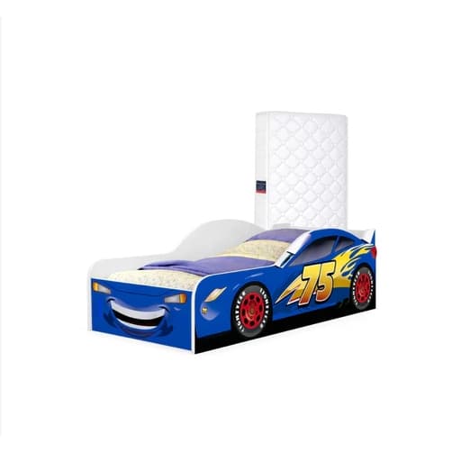 Cama Infantil Carro Montessoriana Com Colchão Incluso e Grade Proteção Caminha Cercado Quarto Juvenil