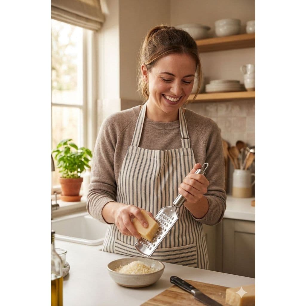 Ralador Inox 24cm Aço Inoxidável Manual Cozinha Queijo Legumes Resistente Durável