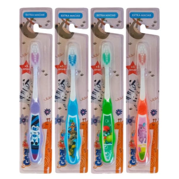 Kit 4 Escovas de Dente Infantil Extra Macia Goal Kids