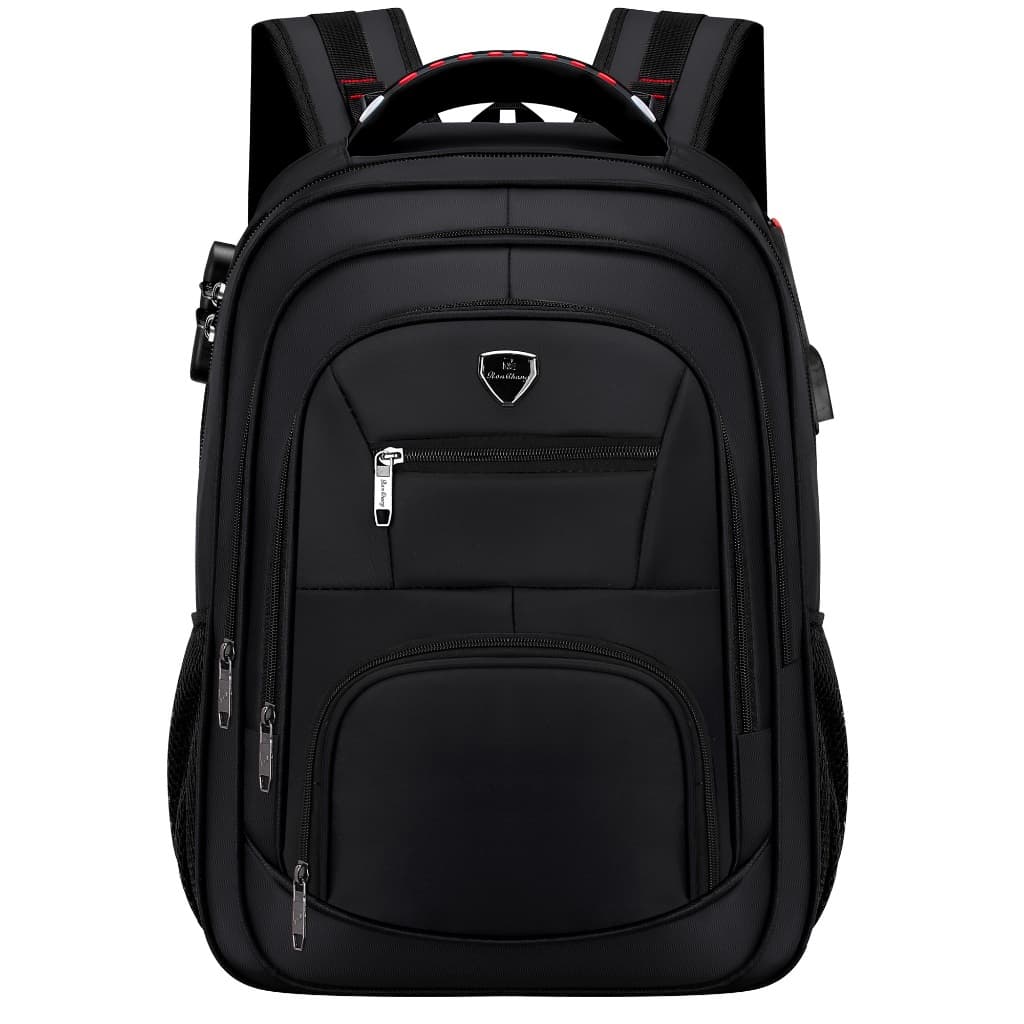 Mochila Grande Unissex Antifurto com Cadeado, Impermeável, Porta USB, Para Notebook 15.6”, Viagem e Trabalho