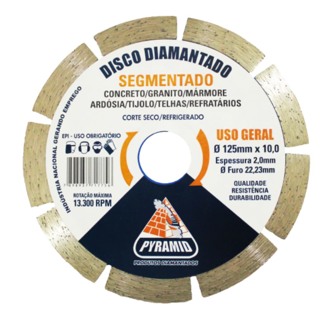 Disco Segmentado 125mm Furo 22,23 - Profissional