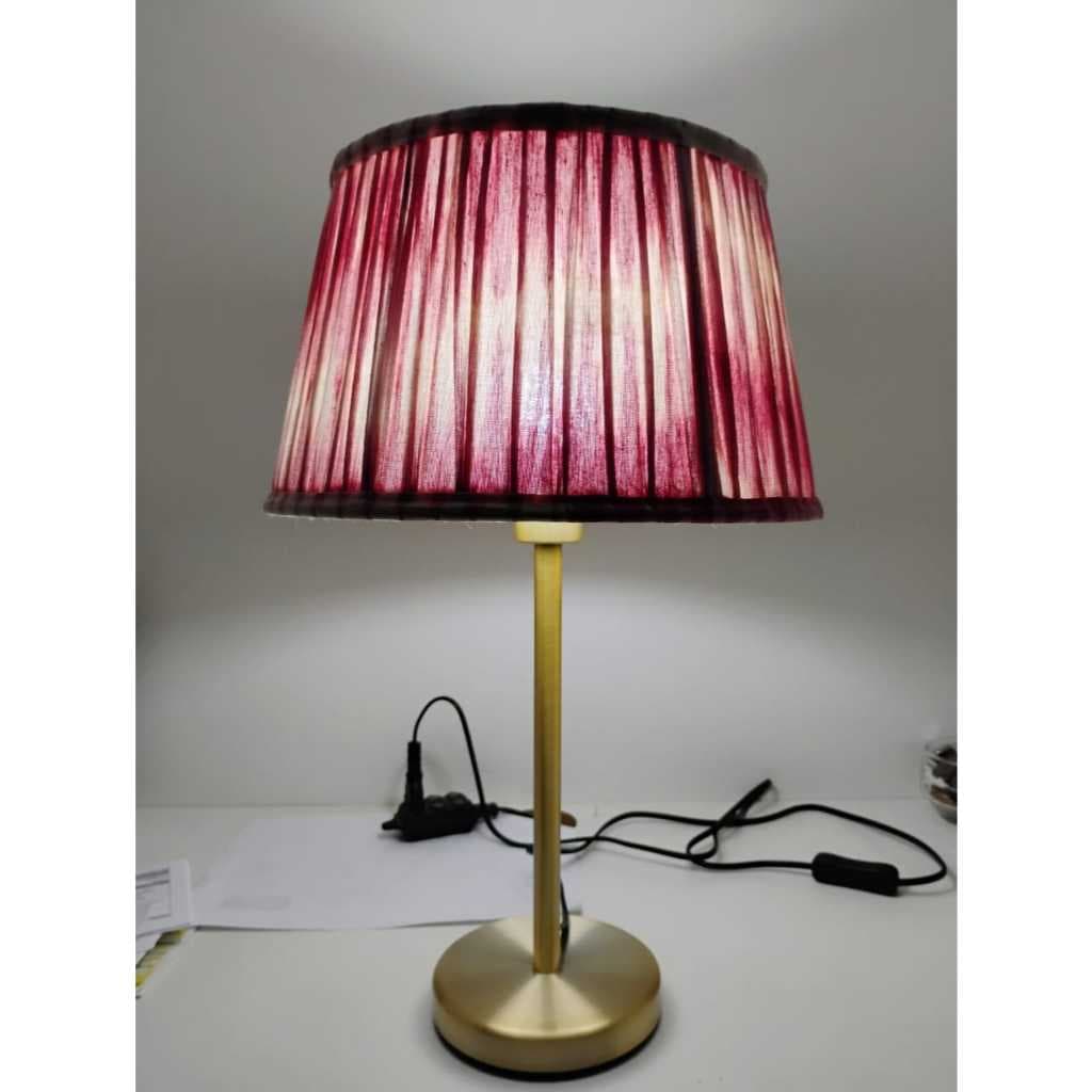 Luminária Abajour Cabeceira Cama Metal Escovado Cupula Indiano 127/220 V