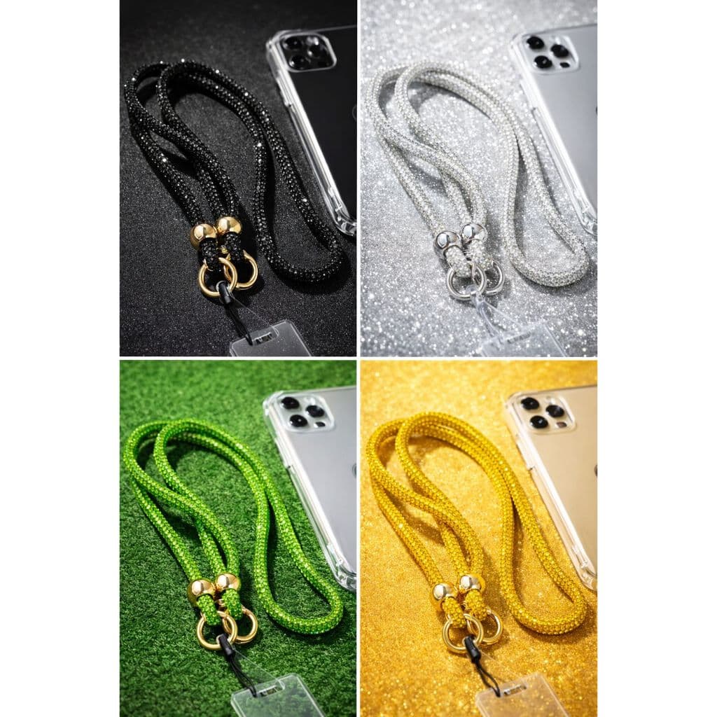 Cordão Smartphone Corrente Celular de Strass 120CM Acessório Pescoço Corpo chaveiro