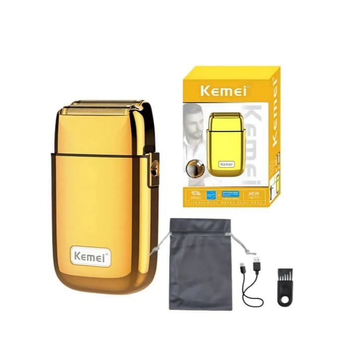 Barbeador Elétrico Compacto Lâmina Dupla Kemei KM-TX1