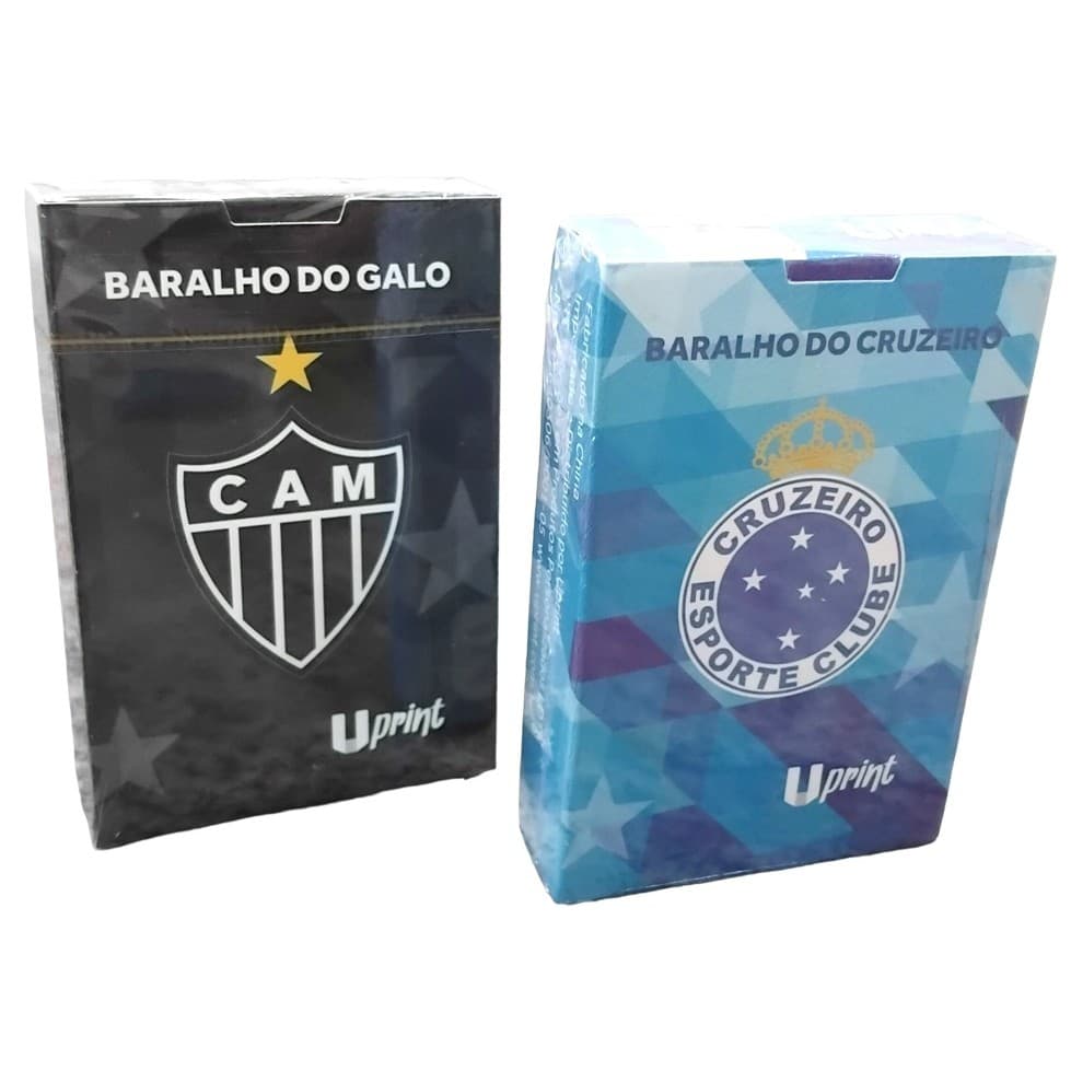Baralho Do Galo Atlético Mineiro ou Cruzeiro 54 Cartas Papel Couchê Premium Presente Torcedor
