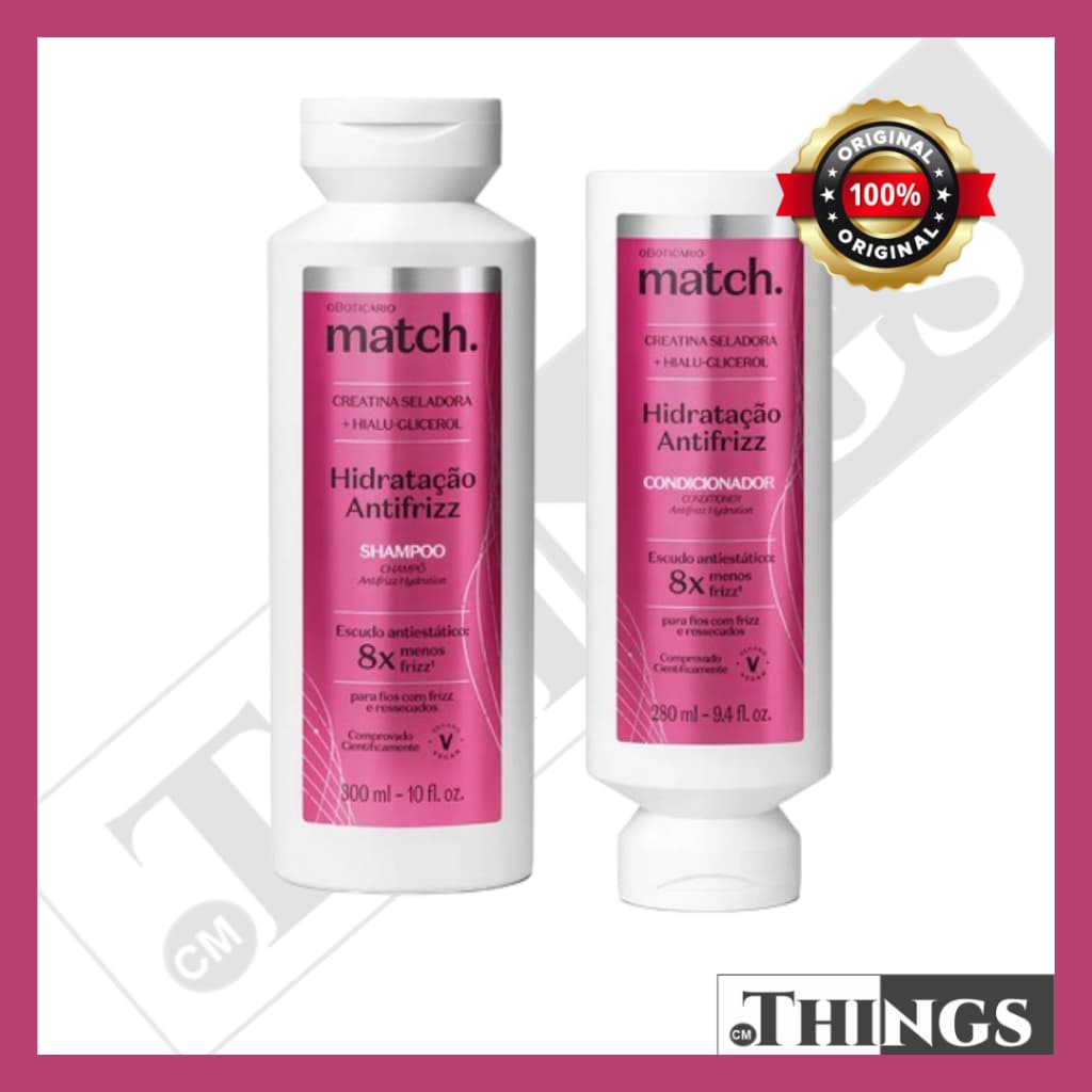 Match Hidratação Antifriz Shampoo + Condicionador Boticário