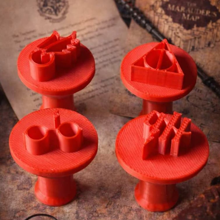 Kit 4 Carimbos Harry Potter para Brigadeiro | Marcador Doces, Biscoito e Massinha Tema Magia