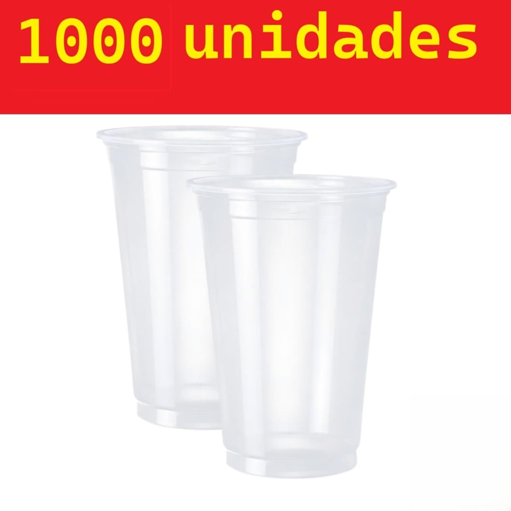 Kit 1000 Copos Descartável Transparente Plástico Versátil Higiênico 300ml