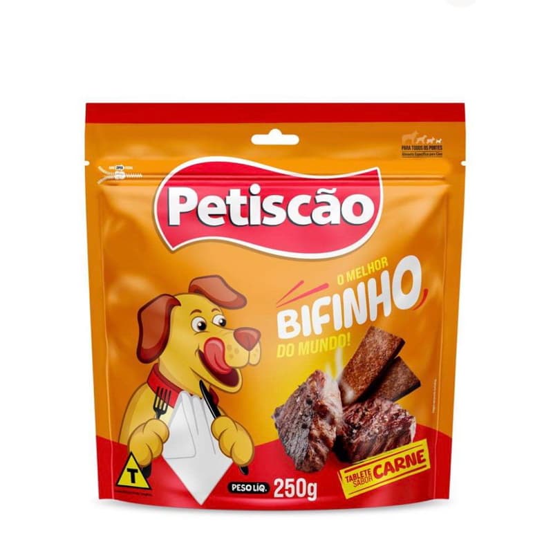 Bifinho Petiscão para Cães Sabor Carne 250g