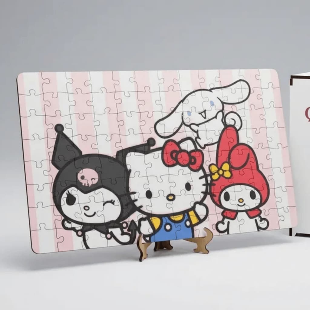 Quebra Cabeça  Infantil Hello Kitty MDF Premium 96 Peças