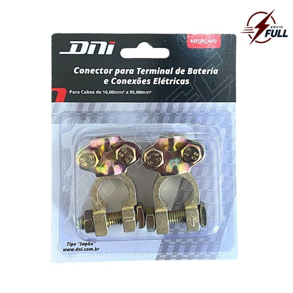 Par Terminal Bateria Positivo Negativo Universal Terminal Bateria Sapão Terminal Sapão Reforçado 16 a 95mm DNI7571