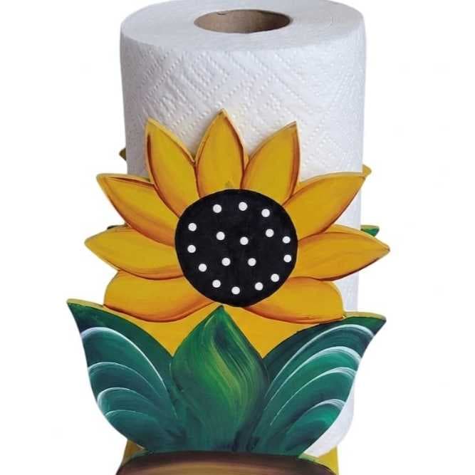 Porta papel toalha de mesa MDF artesanal/Decoração de cozinha Rústica com Arara, Melância, Maçã e Morango