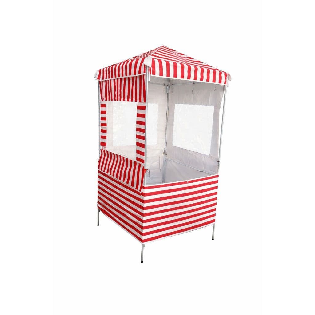 Barraca de feira Listrada 1,00x1,00 com fechamentos laterais camelo ambulante evento rua estrutura metálica galvanizada