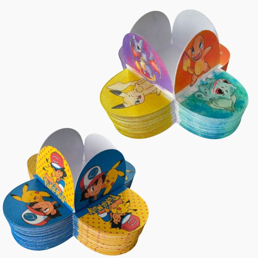50 ~300 Forminhas 4 Pétalas Pokemon Festas Aniversários Forminhas para doces confeitaria