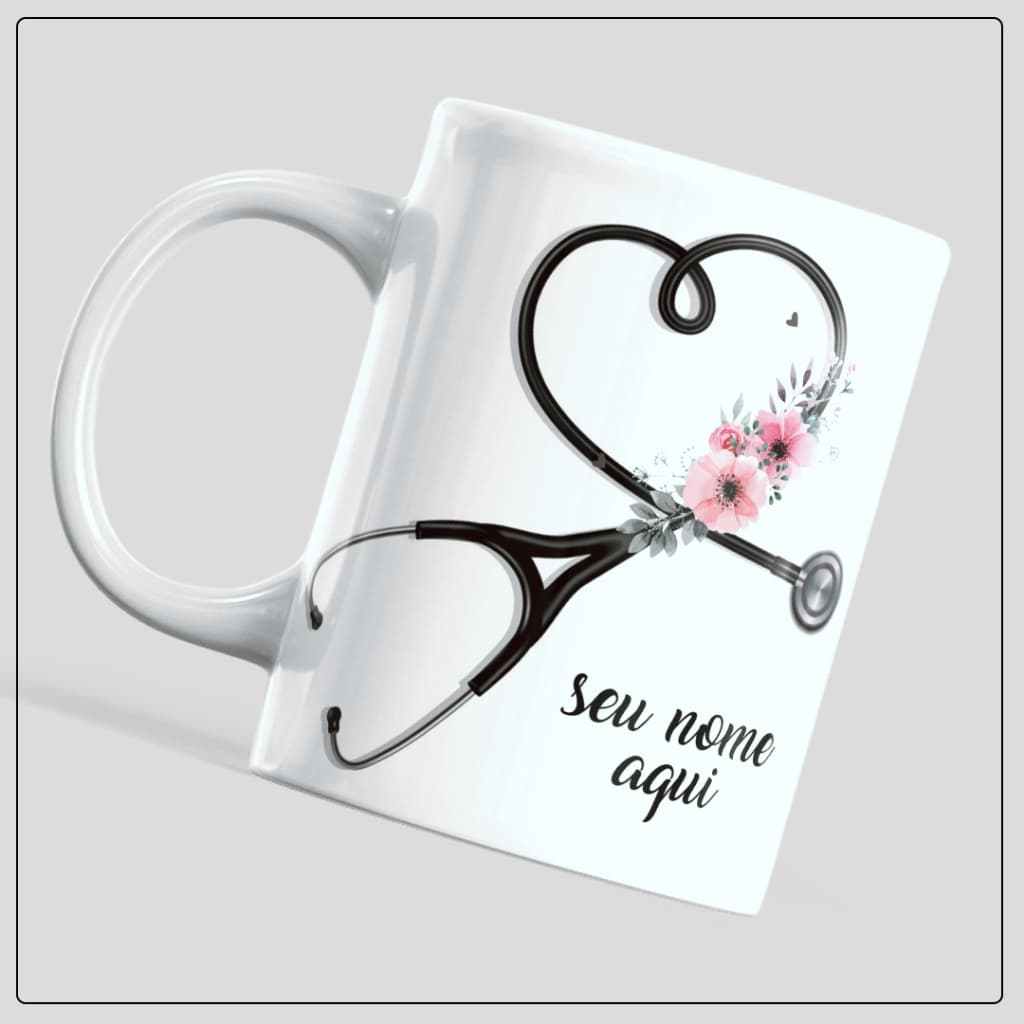 Caneca Personalizada profissional de Saúde com nome personalizado - Envio Imediato - Enfermagem