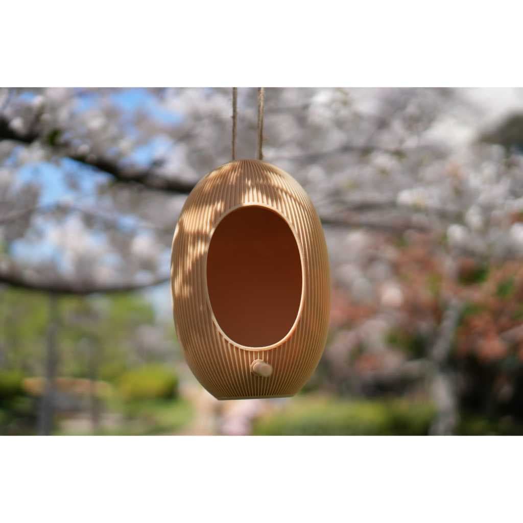 Casinha para Pássaros Suspensa com Poleiro | Comedouro Decorativo Jardim Varanda