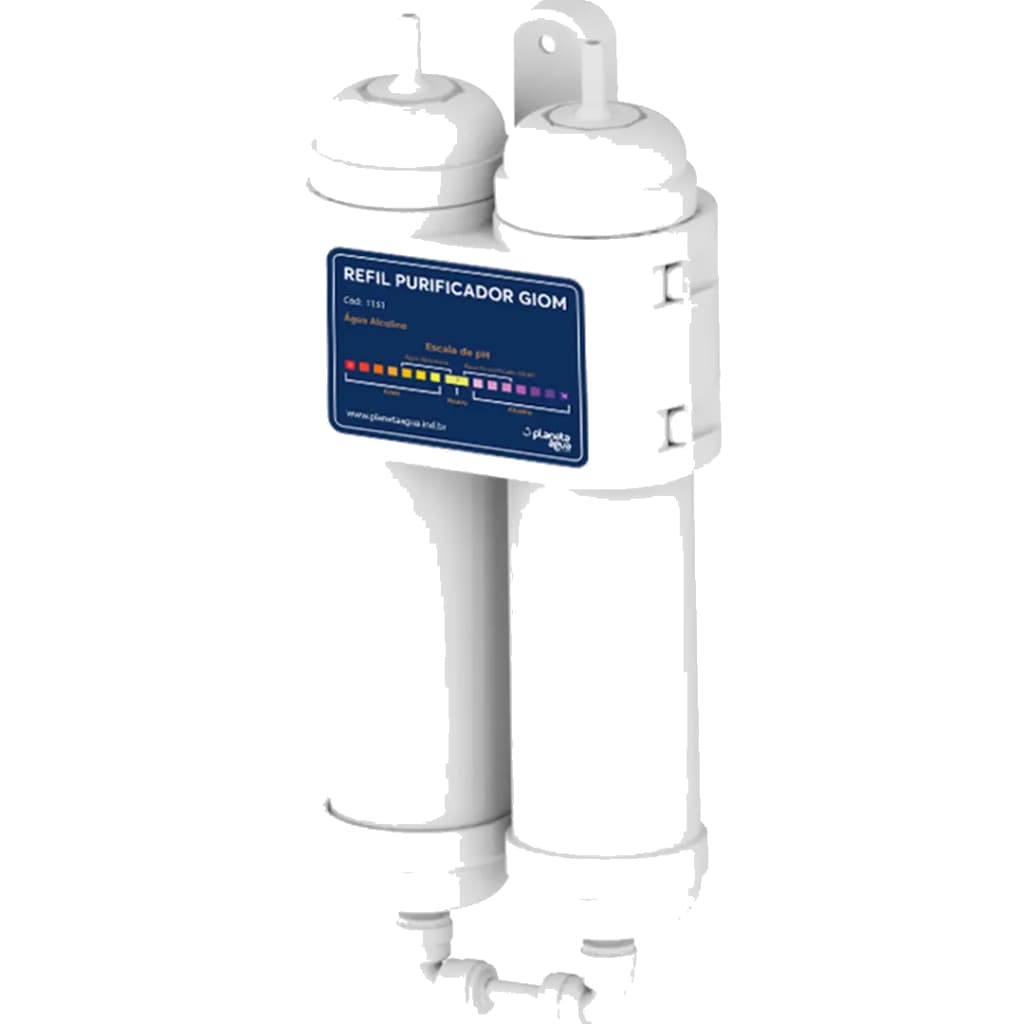 Refil Vela Purificador Planeta Água Duplo Para Purificador Giom Carvão Ativado Cor Branco Refil Vela Purificador Planeta
