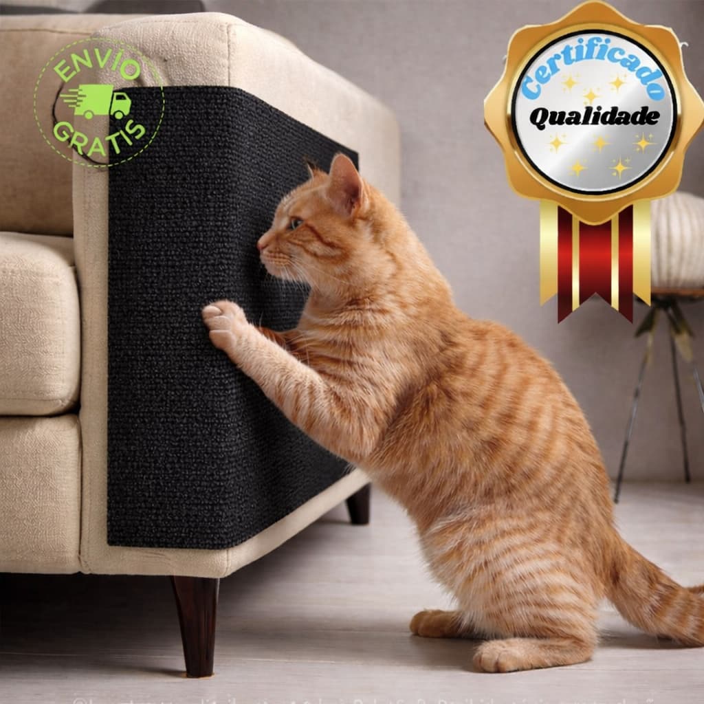 Arranhador Adesivo Premium Preto para Gatos – Proteção Discreta e Alta Durabilidade