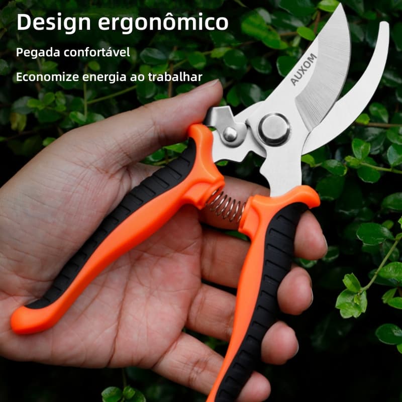 AUXOM Tesoura De Poda Profissional Alicate Para Galhos Plantas Jardim Super Afiada