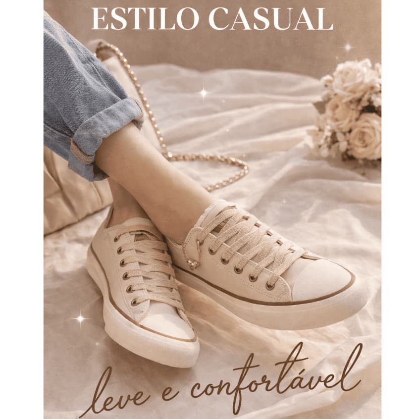 Tênis Feminino Confortável Ideal Para Caminhada Leve Uso Diário Com Cadarço
