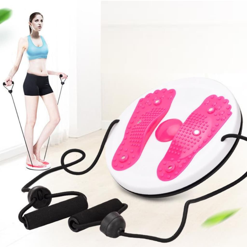 Disco de exercício corporal 27cm - Prancha treinos c/ elástico extensor fitness