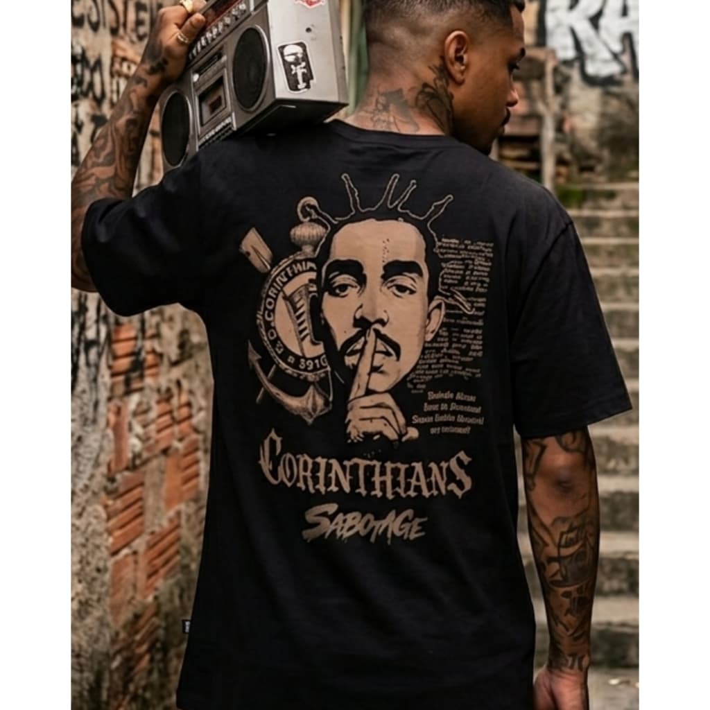 Camiseta Masculina SABOTAGE tributo sabotage lançamento qualidade P ao G3 moda masculina promoção