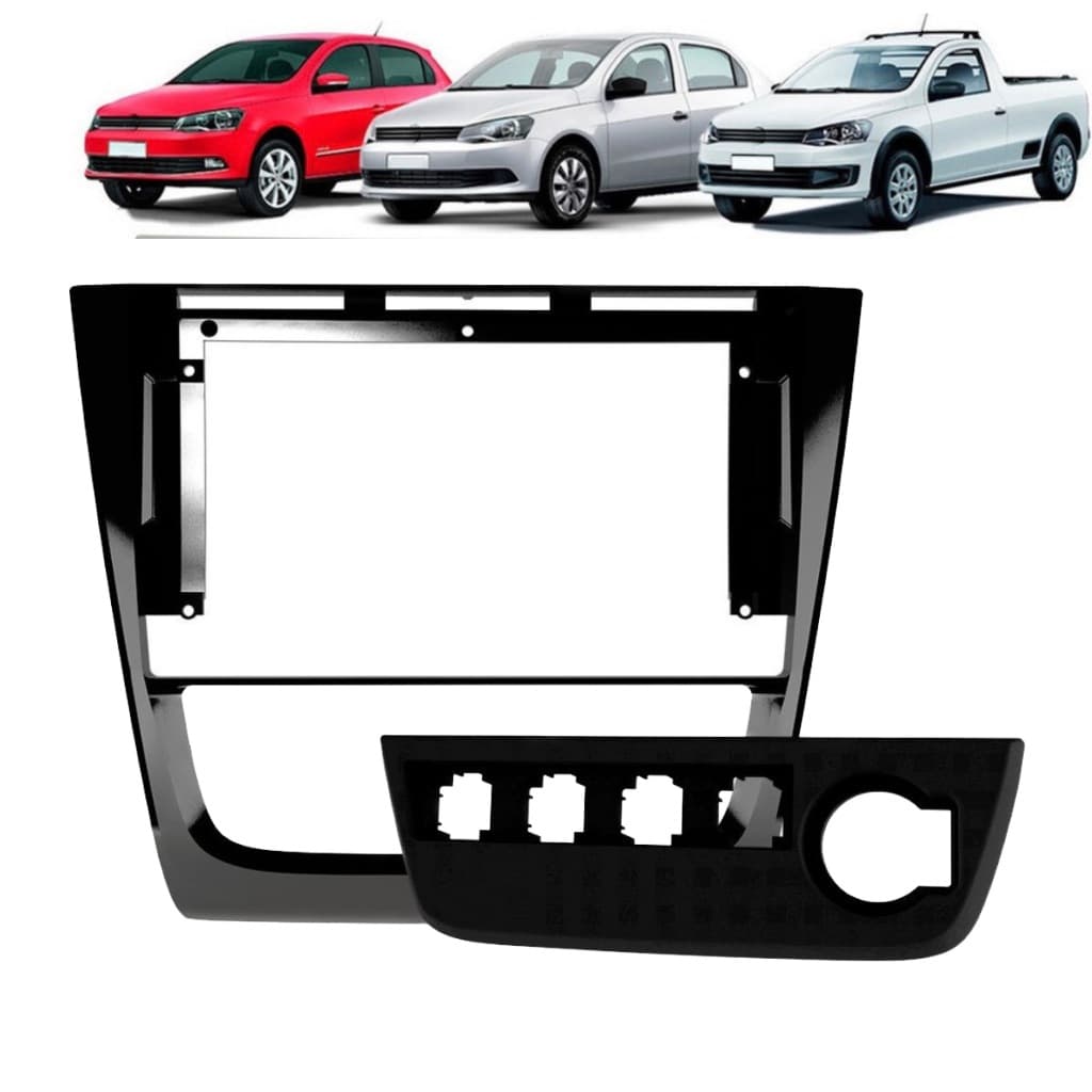 Moldura Vw Gol / Saveiro / Voyage G6 9 Polegadas Black Piano