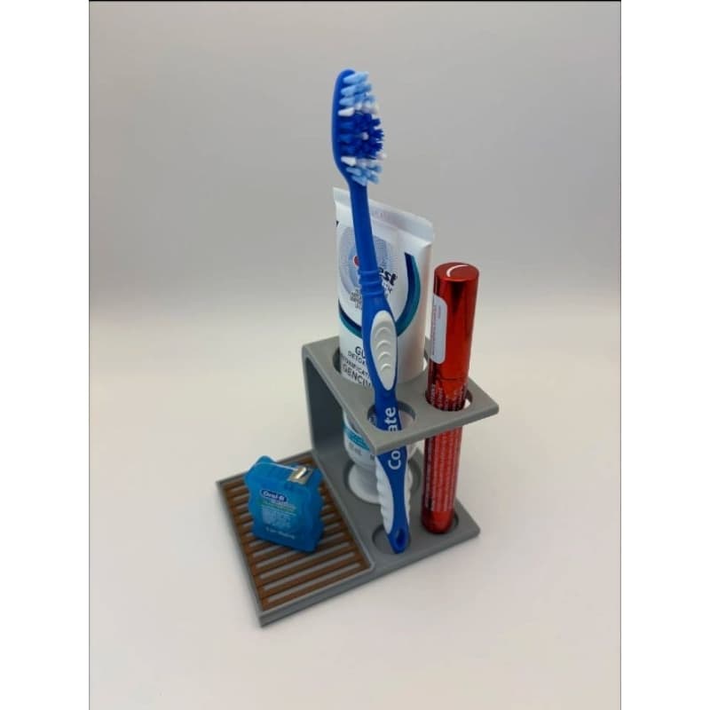 Suporte Organizador 3D para Escova de Dente, Pasta, Sabonete e Fio Dental | Porta Higiene Completo Multiuso