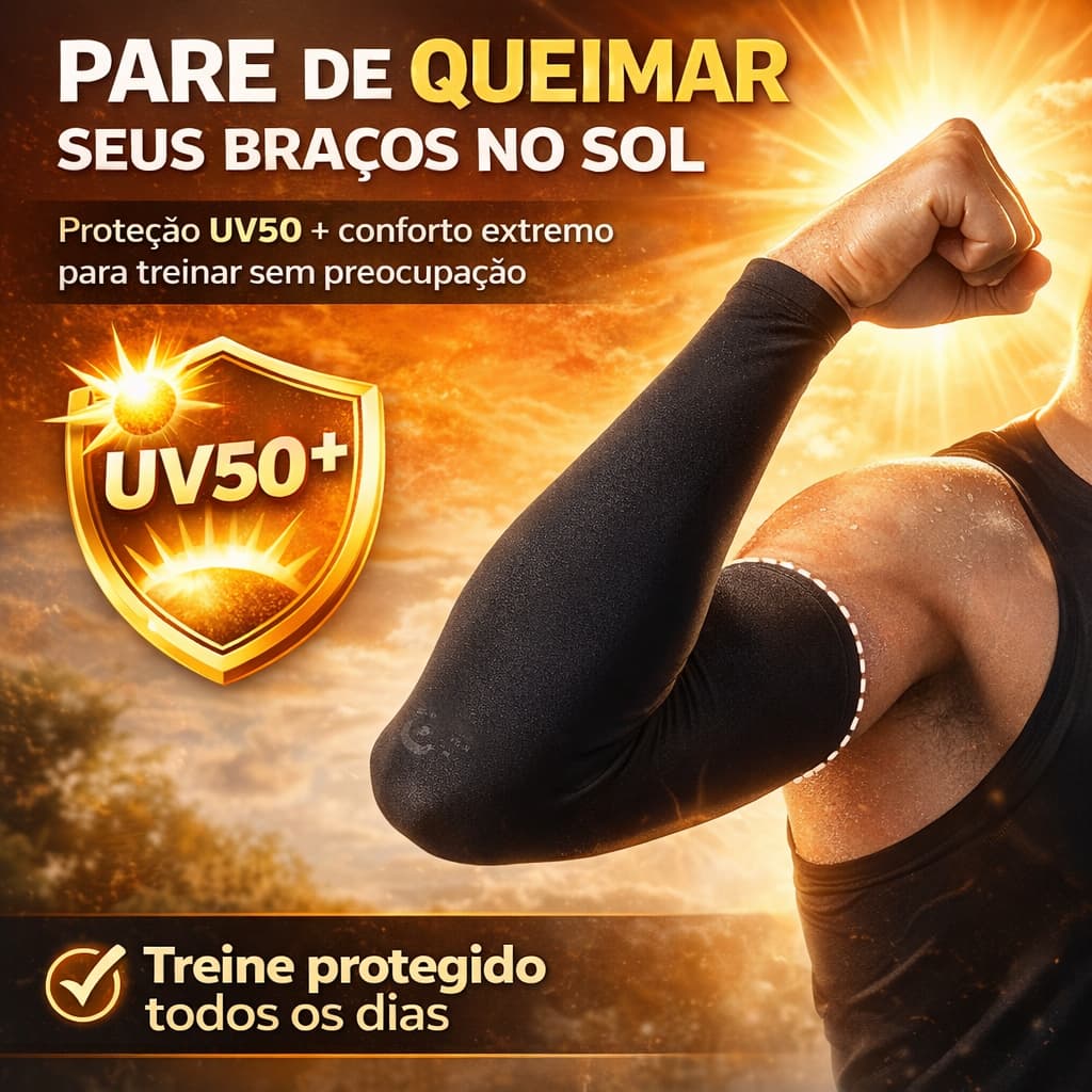 Manguito de Compressão UV50 Proteção Solar Esportivo Ciclis