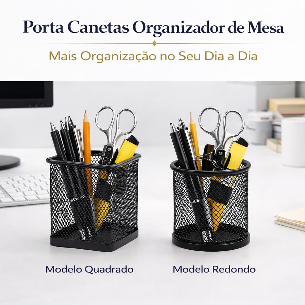 Porta Caneta Organizador Escritório, Porta Canetas, Mesa Aramado Suporte  Escritório Home Office