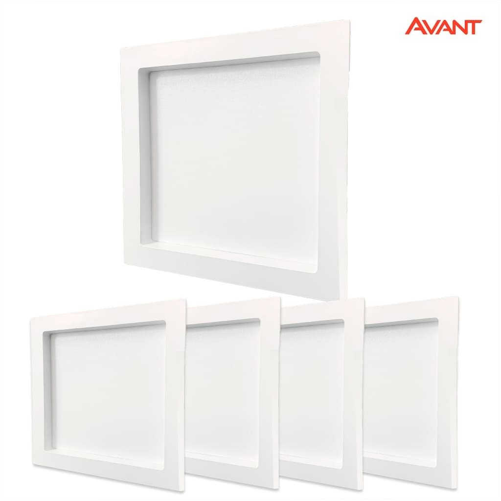 Kit 5 Painel LED Comfort 18W Avant Embutir Recuado Cor Da Luz 4000K Branco Neutro Bivolt