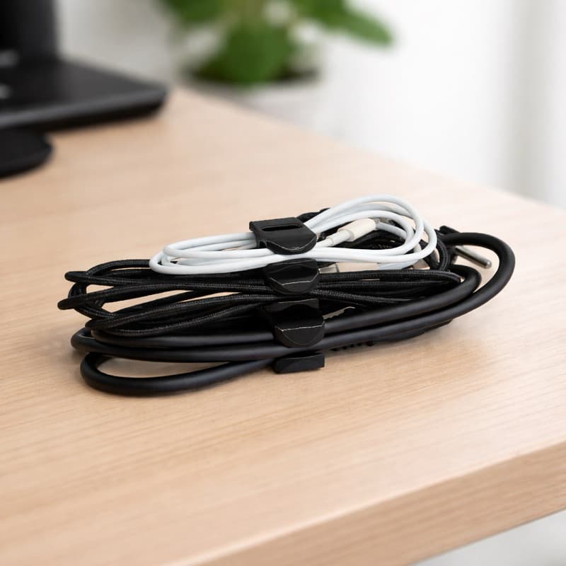 Organizador de Cabos Kit 4 Peças Prendedor de Fios para Mesa Escritório Casa e Home Office