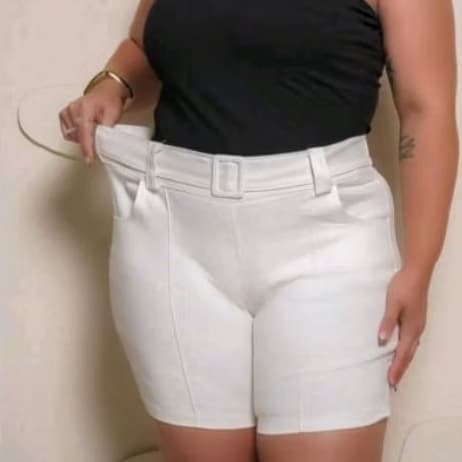 short fivela forrado pluszesi tecido bengaline