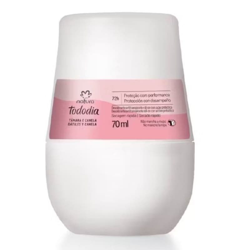 Desodorante Antitranspirante Roll-on Natura Tododia Tâmara e Canela 70 ml