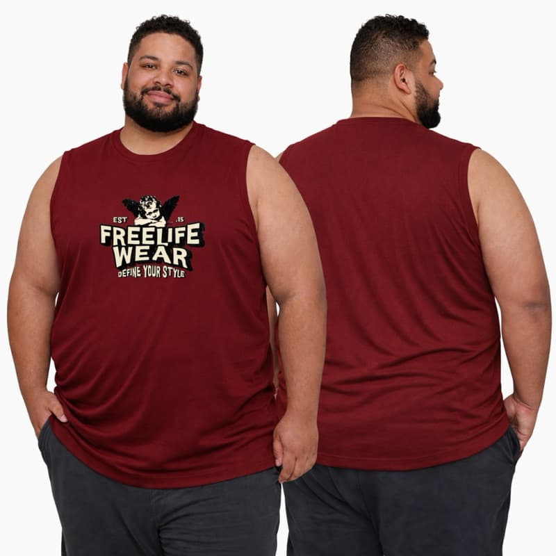 Camiseta Machão Masculina Estampada Freelife Wear – Regata Confortável Plus Size do P ao G4, Casual