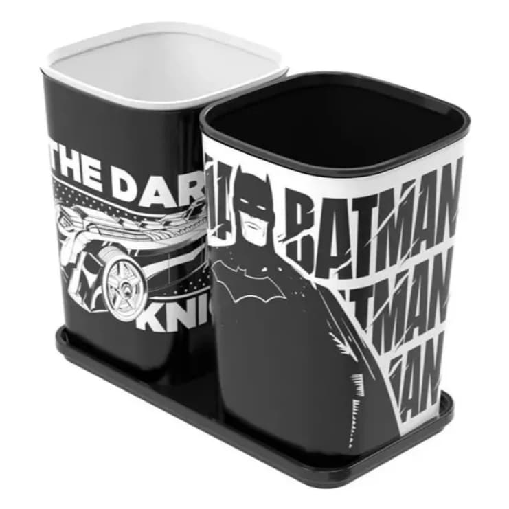 Porta Canetas/lápis Com Bandeja - 3 Peças - Batman Dc
