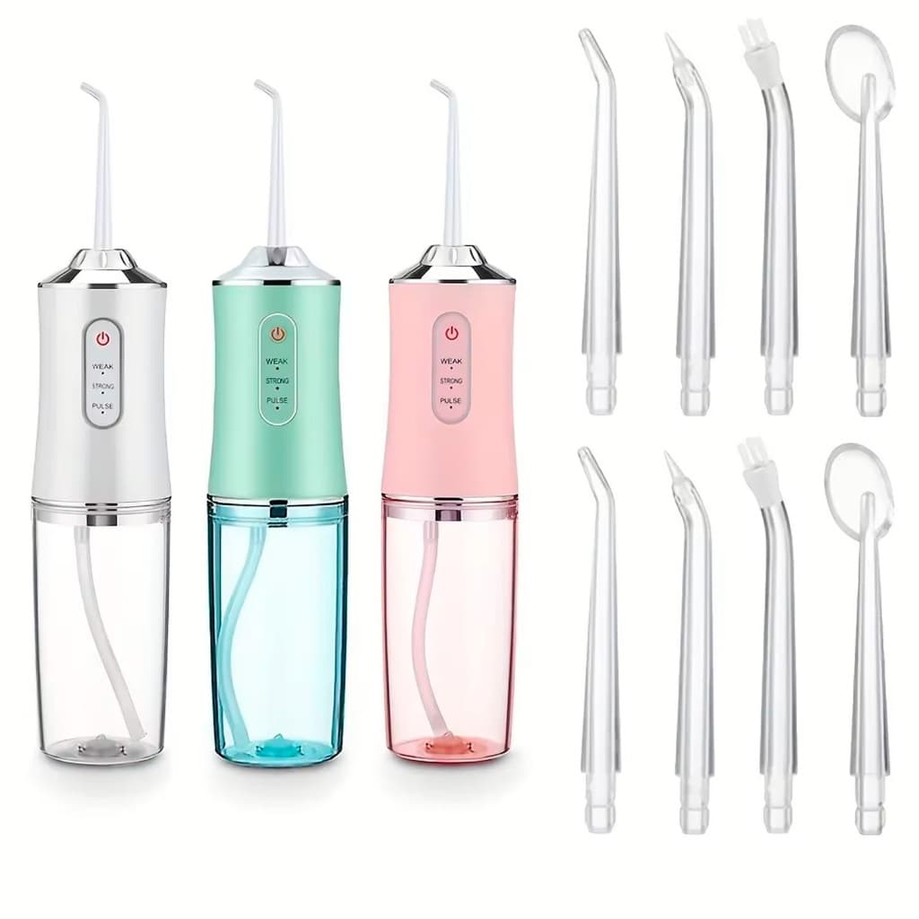 Irrigador Oral Portátil 360° Recarregável 3 Modos Limpeza Dental Profunda Aparelho Dentes Água