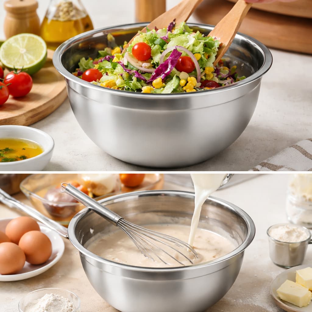 Tigela Inox 22cm Alta Qualidade Resistente Multiuso Cozinha Profissional Domestica