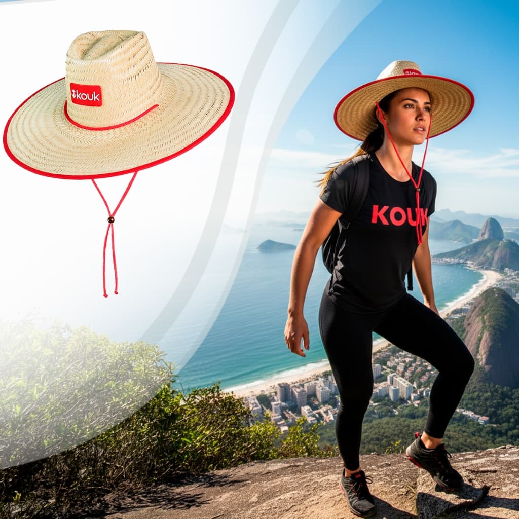 Kit 03 Chapéu de Praia Palha Natural Sol Masculino e Feminino Surfista Adulto Alta Qualidade Viés