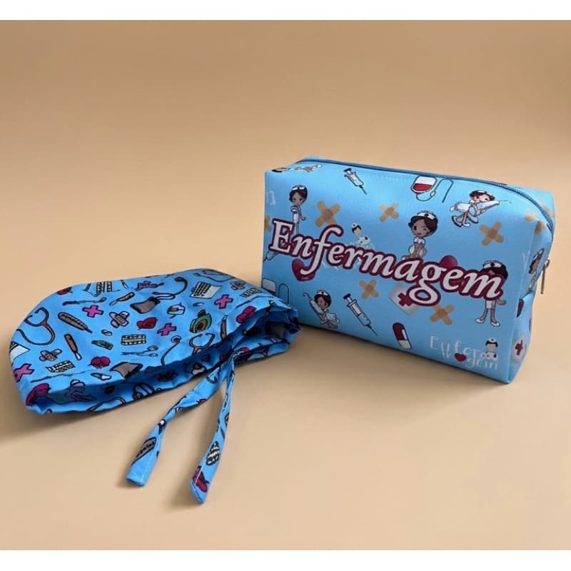 kit Necessaire enfermagem /ginecologia e gorro cirúrgico