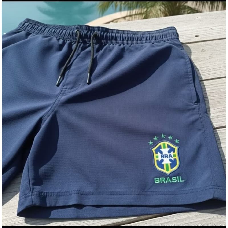 Bermuda Tactel Brasil com Elastano Masculina – Leve, Confortável e Secagem Rápida Academia Treino